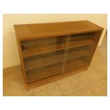 3 Tier wooden cabinet sliding glass doors 16X48X35