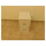 2 Drawer metal filing cabinet with key