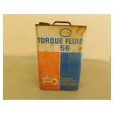 Vintage metal torque fluid can 14 in tall