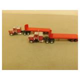 4-HERPA KENWORTH TRACTORS + OPEN FLATBED TRAILERS