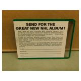 1965-66 Coca Cola Order Form Hockey Card