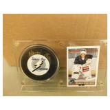 Manon Rhenume - Auto Puck in Display with # Photo