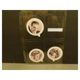 3  1980's Vintage Movie Star Dixie Cup Lids