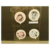 7- 1980's Vintage Movie Star Dixie Cup Lids