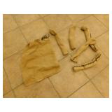 6 Woven burlap draw string sacks  20X30