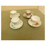 4 - Delphine Royal Bone China Teacups