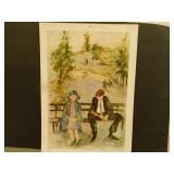 Barbara Wood , 'Park Bench' Printers Proof 18 x 12