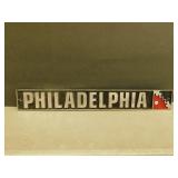 PHILADELPHIA Cast Aluminum two colour sign