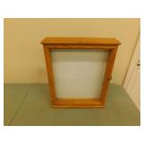 Flat wooden display case  4X16X20
