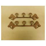 Horse cast iron coat racks  19 in long