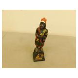 Old Honesty cast iron cigar bank  12 in tall