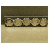 Five 50 Cent Coins, 1963, 1968,1972, 1988, 2007