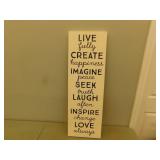 Live fully wooden sign  12X36