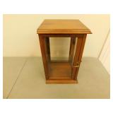 Square standing wooden display case  12X12X19