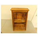 Sloped standing wooden display case  10X13X19