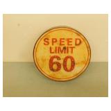 Speed limit 60 lighted sign  11X11 needs batteries