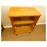 2 tier wooden storage cabinet  16X25X32