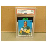 1986 Topps Jose Canseco #20T Graded Rookie Card