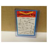 1973 OPC Oakland AS Team Checklist