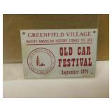 1974 Old Car Festival Brass Plaque