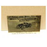 1972 Auto Club Plaque Chevy Coupe