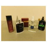 Various part bottles of Cologne for men