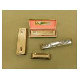 4 Vintage harmonicas