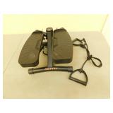 Leg exercisor with AB accessory