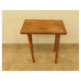 Antique wooden side table  13X22X28