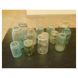Collectable mason jars various sizes