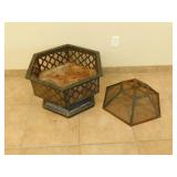 Metal patio fire pit     24X24X24