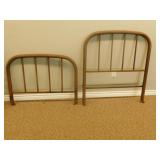2 - Antique metal bed frames - singles