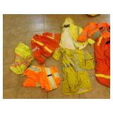 Assorted safety pants and coats sizes large & XL