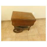 Antique wooden tea cart