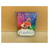 Platinum Cuts Patrick Mahomes Auto Facsimilie card