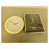 2 Vintage Clocks Battery Wall Clocks
