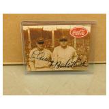 Babe Ruth Lou Gehrig Coca Cola baseball card