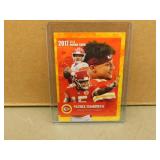 Patrick Mahomes 2017 Rookie Gems gold rookie card
