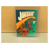 Jordan ERROR cartoon promo card Pippen back