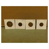 4- USA Wheat Pennies - 1916, 1917, 1918, 1919