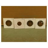 4- USA Wheat Pennies - 1928, 1929, 1930, 1934