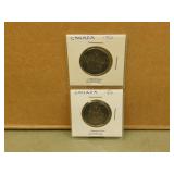 2 - 2002 Canadian 5 Cent Coins