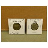 1936, /  1943P US Nickel Coins