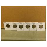 6 - George V Nickels - Different Dates