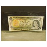 1973 Canadian One Dollar Bank Note
