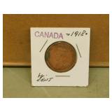 1918 Canadian George V One Cent Penny