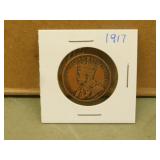 1917 Canadian George V One Cent Penny