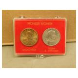 2 - US Dollar Coins - Sacagawea / Susan B Anthony