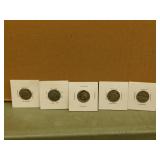 6 Collectible Canadian Nickels - Various Years