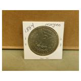 1884 US Morgan Silver Dollar Coin- Reproduction